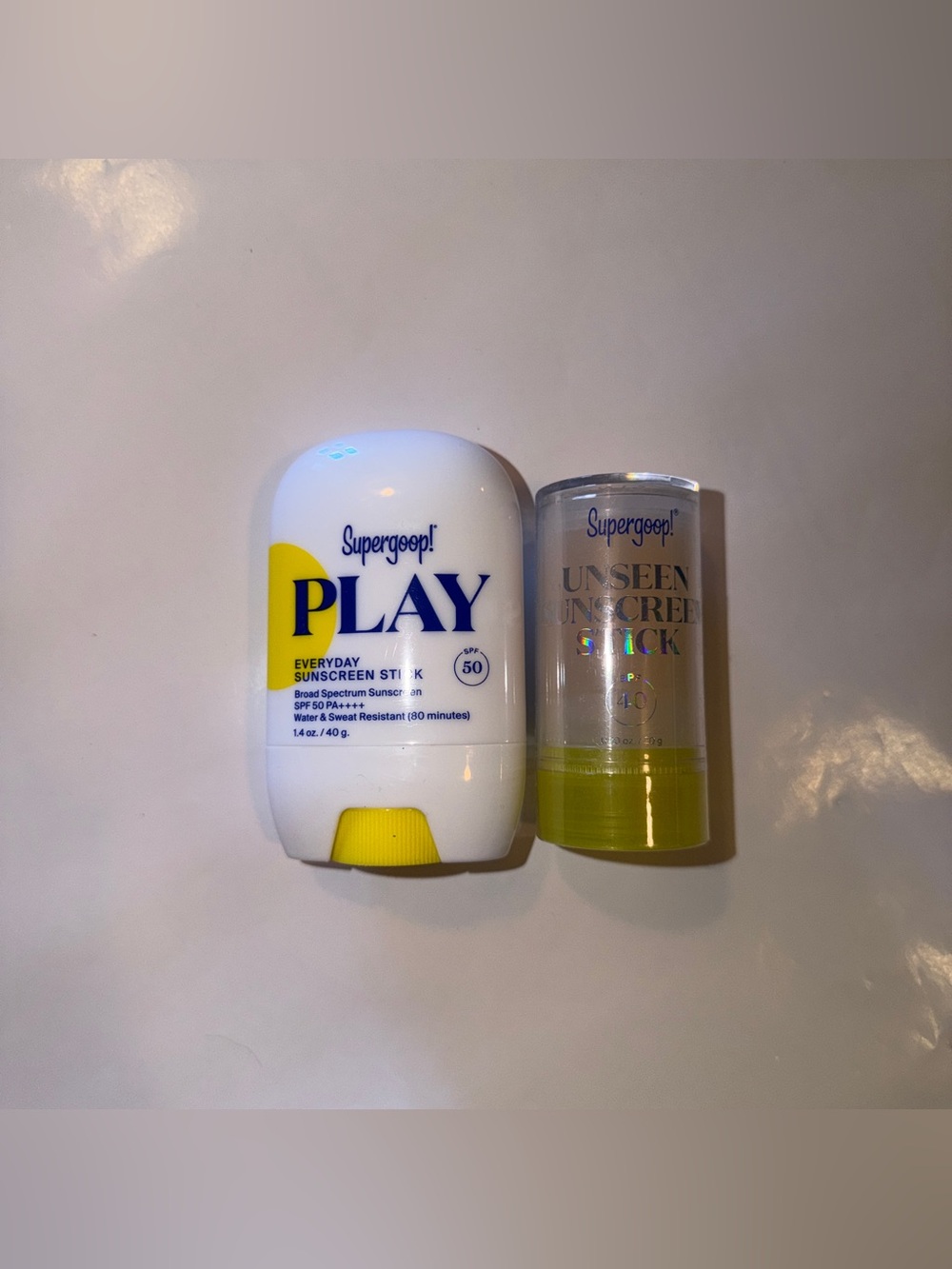 Supergoop! Play Everyday Stick and unseen sunscreen stick